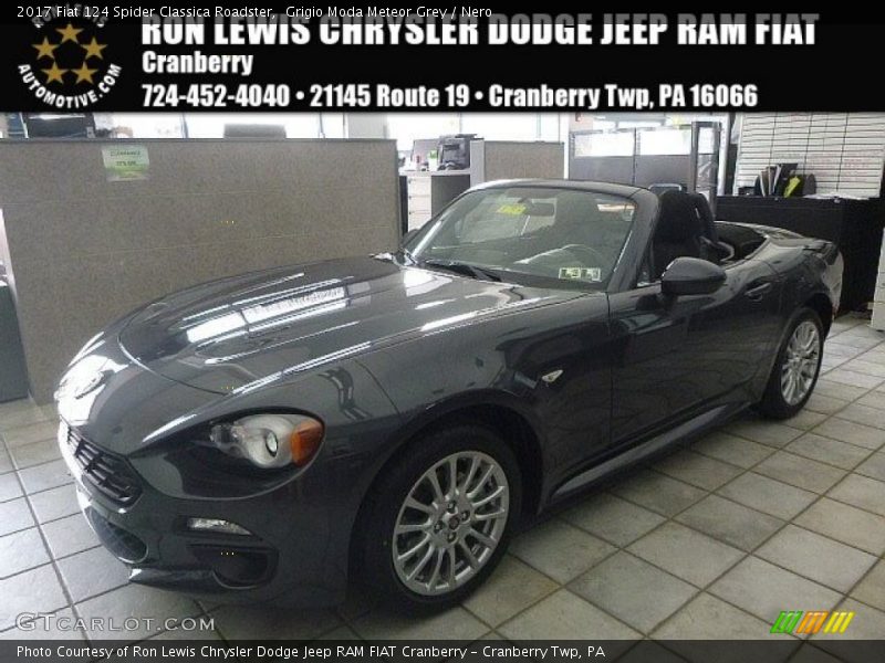 Grigio Moda Meteor Grey / Nero 2017 Fiat 124 Spider Classica Roadster