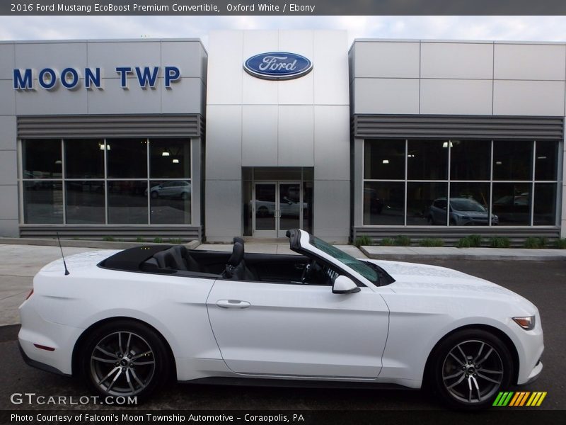Oxford White / Ebony 2016 Ford Mustang EcoBoost Premium Convertible