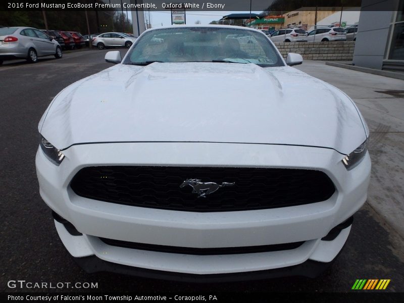 Oxford White / Ebony 2016 Ford Mustang EcoBoost Premium Convertible