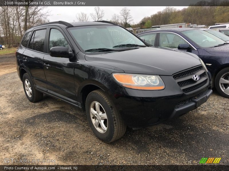 Ebony Black / Gray 2008 Hyundai Santa Fe GLS