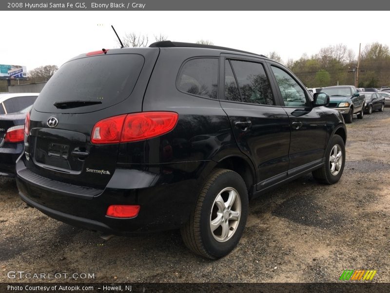 Ebony Black / Gray 2008 Hyundai Santa Fe GLS