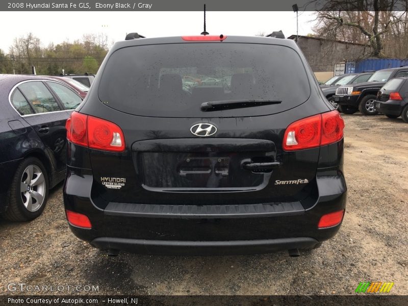 Ebony Black / Gray 2008 Hyundai Santa Fe GLS