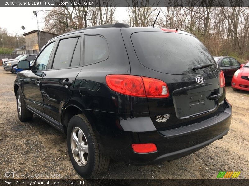 Ebony Black / Gray 2008 Hyundai Santa Fe GLS