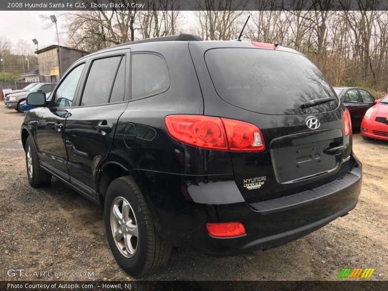 Ebony Black / Gray 2008 Hyundai Santa Fe GLS