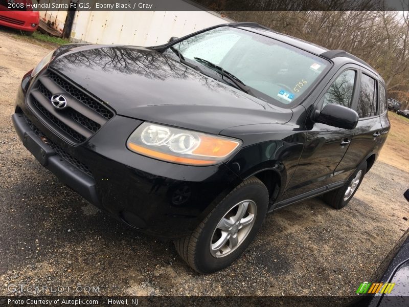 Ebony Black / Gray 2008 Hyundai Santa Fe GLS