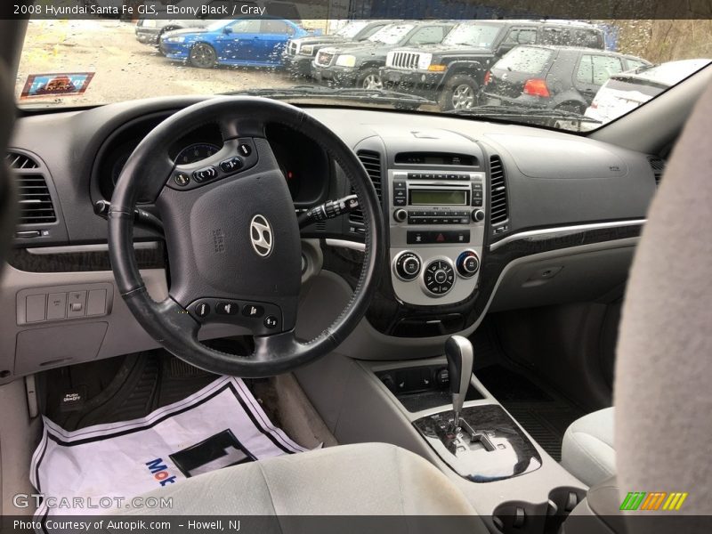 Ebony Black / Gray 2008 Hyundai Santa Fe GLS