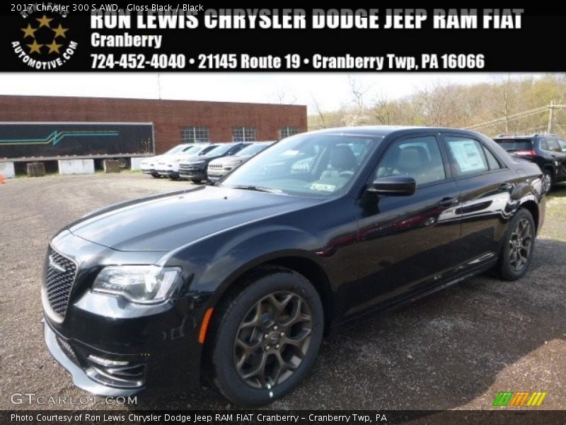 Gloss Black / Black 2017 Chrysler 300 S AWD