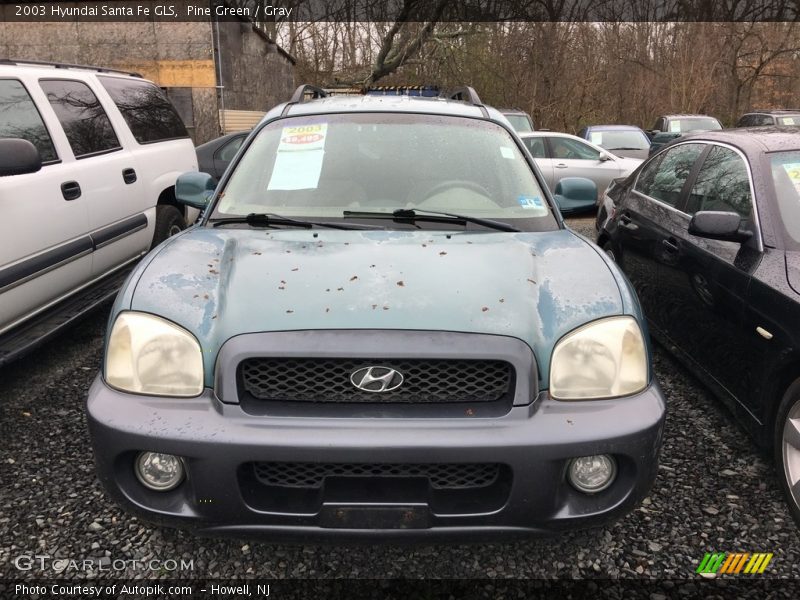 Pine Green / Gray 2003 Hyundai Santa Fe GLS