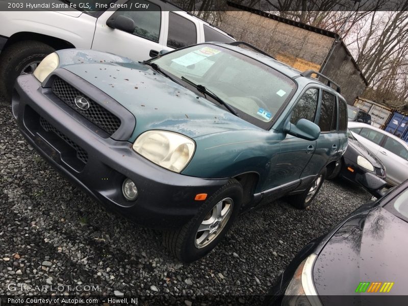 Pine Green / Gray 2003 Hyundai Santa Fe GLS