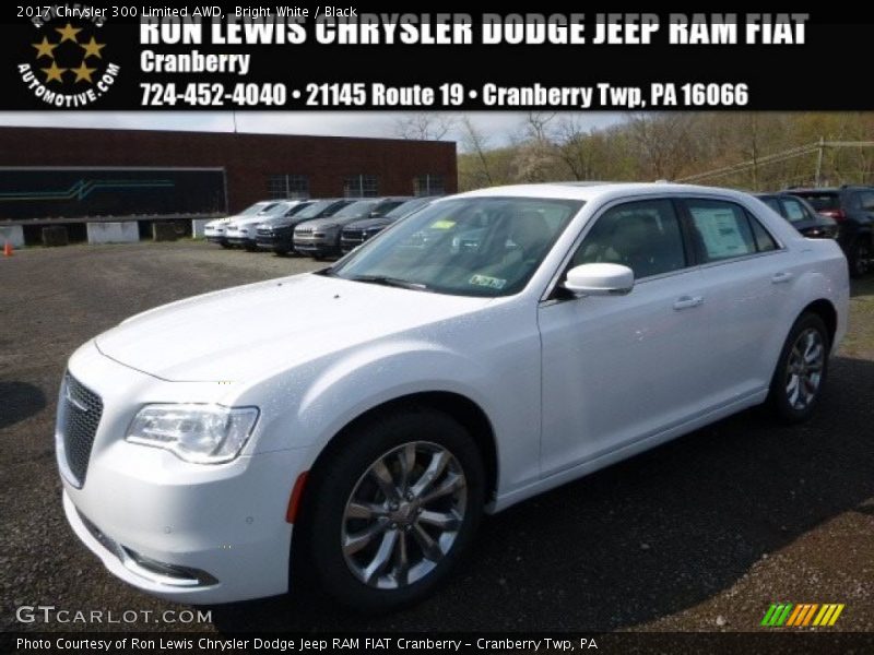 Bright White / Black 2017 Chrysler 300 Limited AWD