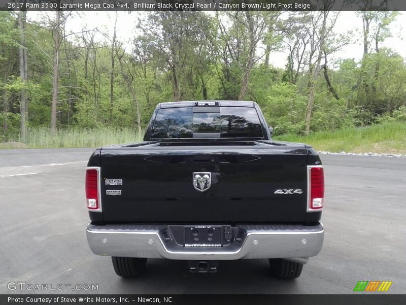 Brilliant Black Crystal Pearl / Canyon Brown/Light Frost Beige 2017 Ram 3500 Laramie Mega Cab 4x4