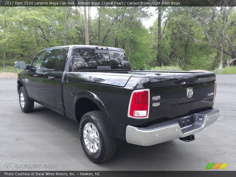 Brilliant Black Crystal Pearl / Canyon Brown/Light Frost Beige 2017 Ram 3500 Laramie Mega Cab 4x4