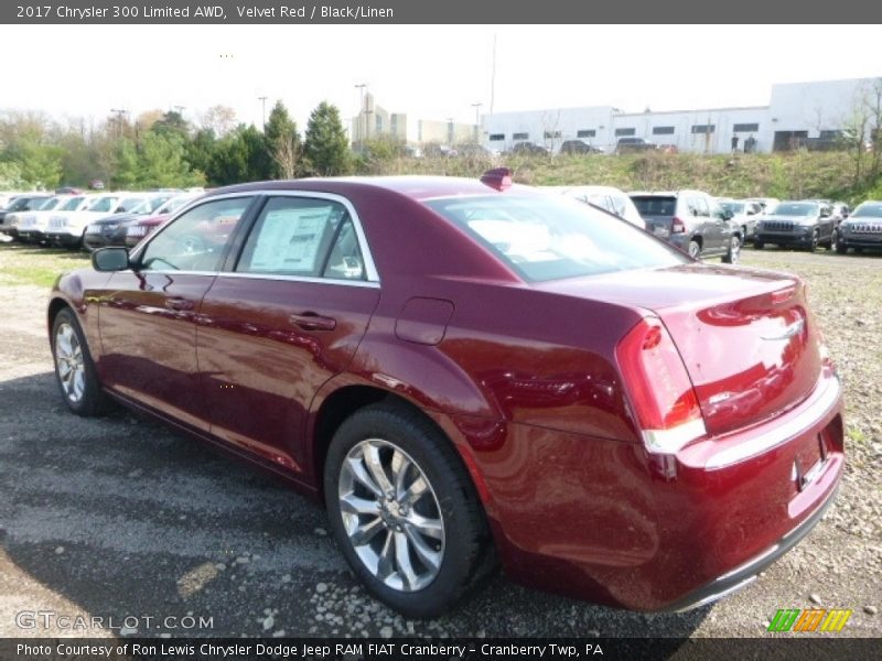 Velvet Red / Black/Linen 2017 Chrysler 300 Limited AWD