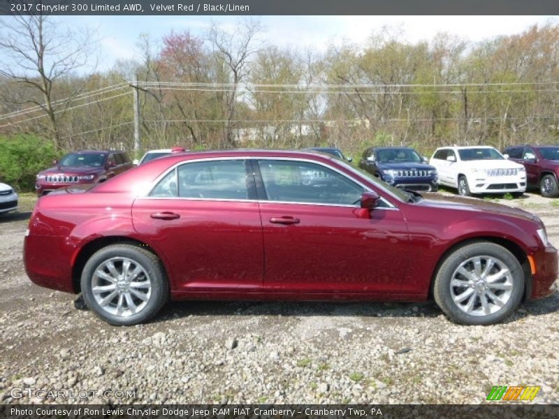 Velvet Red / Black/Linen 2017 Chrysler 300 Limited AWD