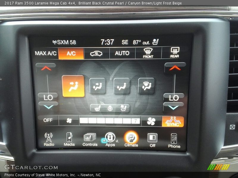 Controls of 2017 3500 Laramie Mega Cab 4x4