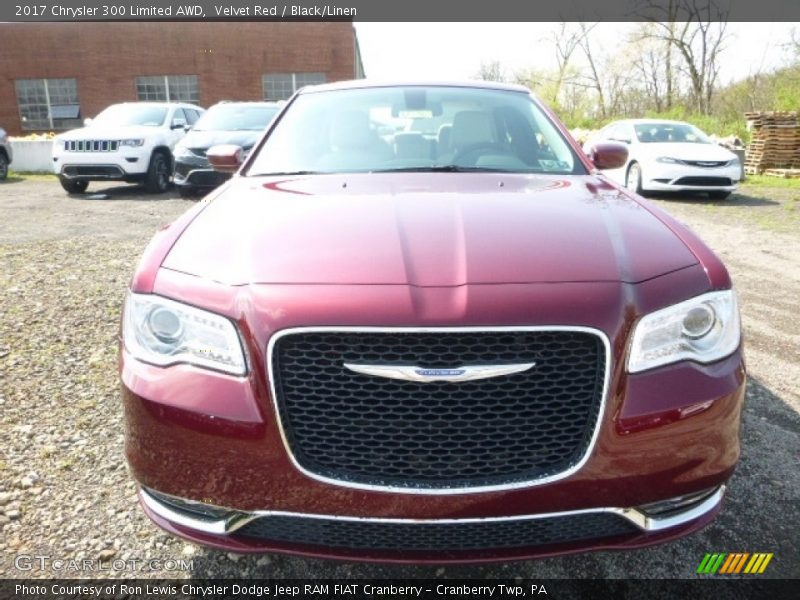 Velvet Red / Black/Linen 2017 Chrysler 300 Limited AWD