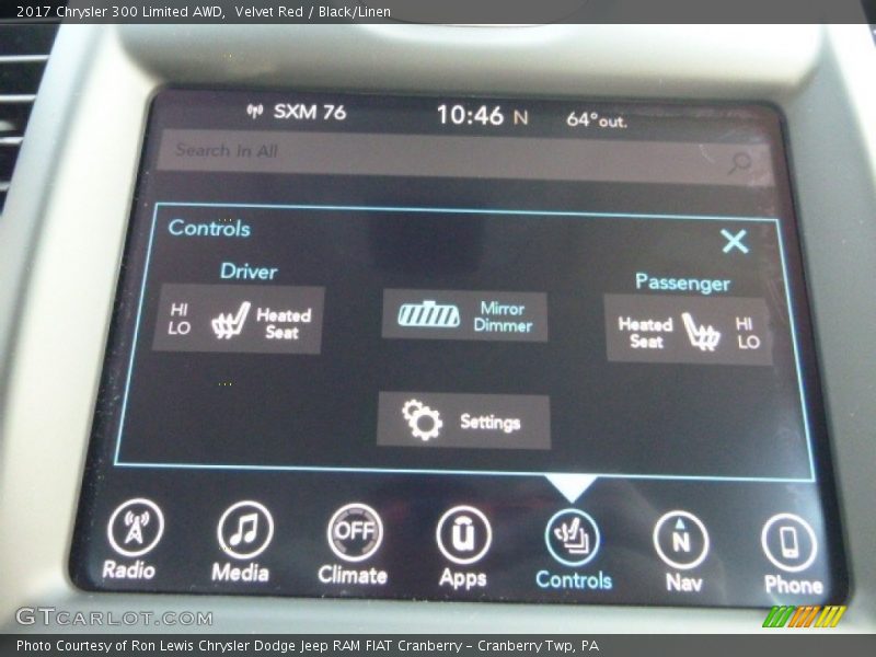 Velvet Red / Black/Linen 2017 Chrysler 300 Limited AWD