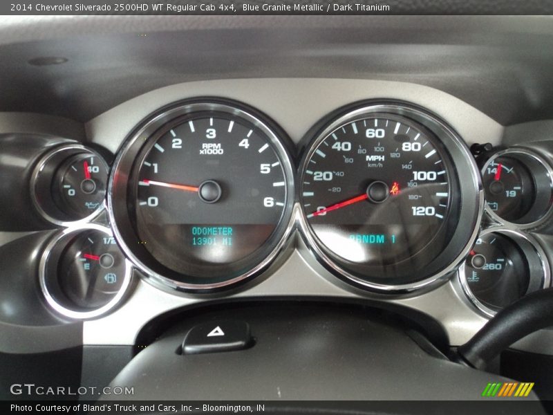 Blue Granite Metallic / Dark Titanium 2014 Chevrolet Silverado 2500HD WT Regular Cab 4x4