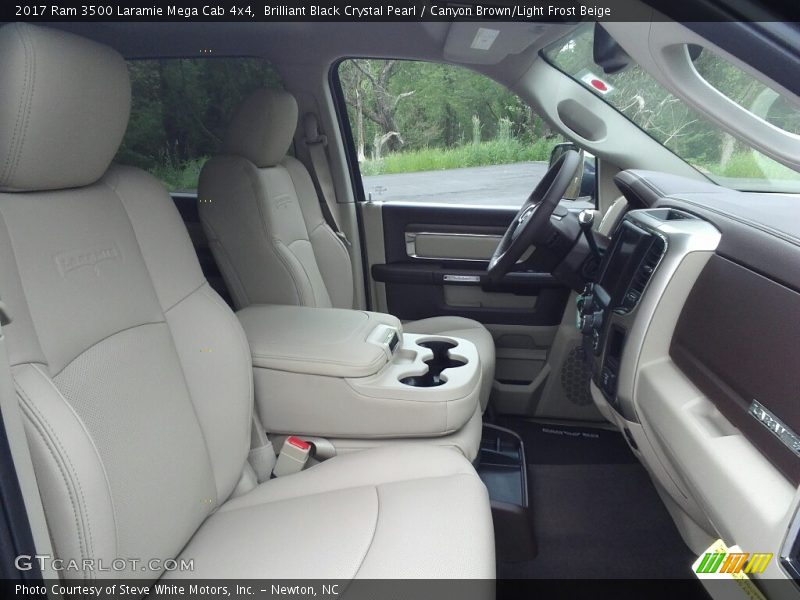 Brilliant Black Crystal Pearl / Canyon Brown/Light Frost Beige 2017 Ram 3500 Laramie Mega Cab 4x4