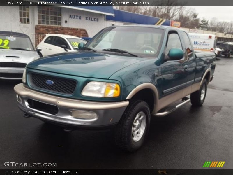 Pacific Green Metallic / Medium Prairie Tan 1997 Ford F150 XLT Extended Cab 4x4