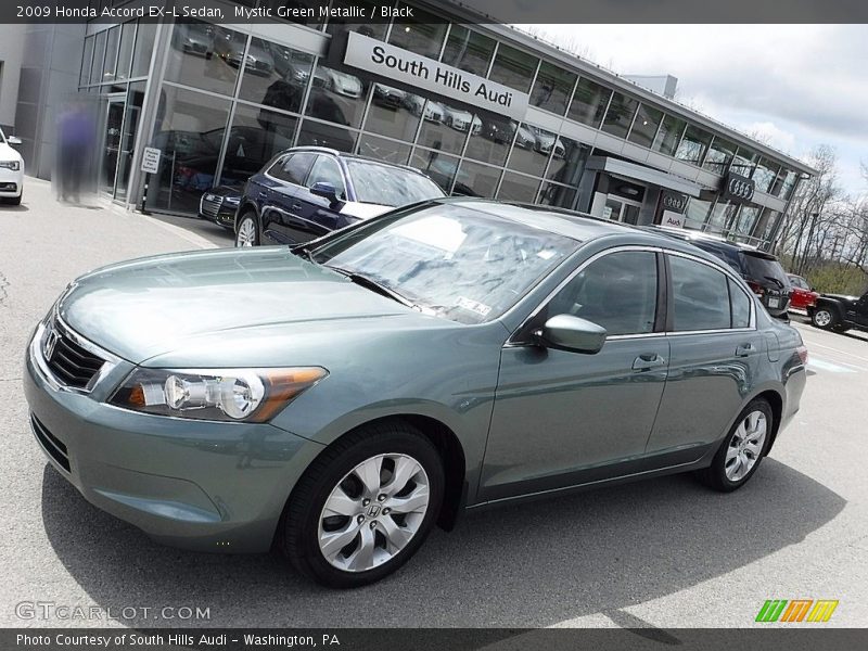 Mystic Green Metallic / Black 2009 Honda Accord EX-L Sedan