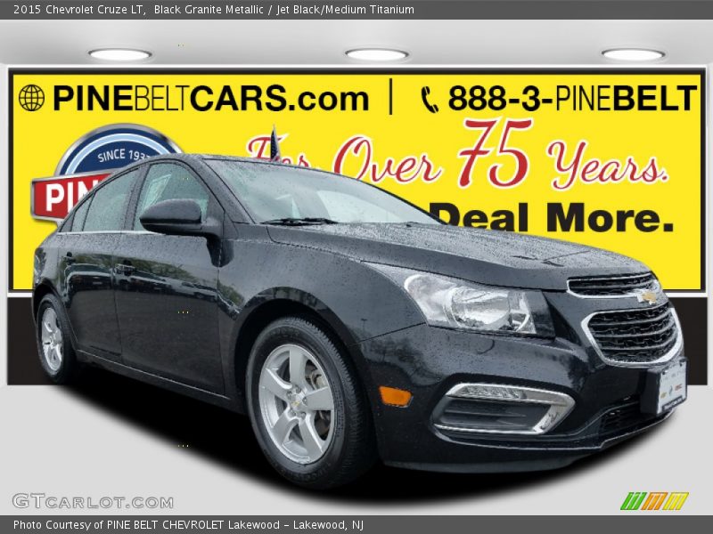 Black Granite Metallic / Jet Black/Medium Titanium 2015 Chevrolet Cruze LT