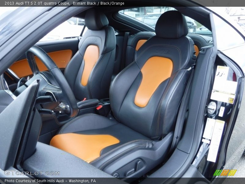 Brilliant Black / Black/Orange 2013 Audi TT S 2.0T quattro Coupe