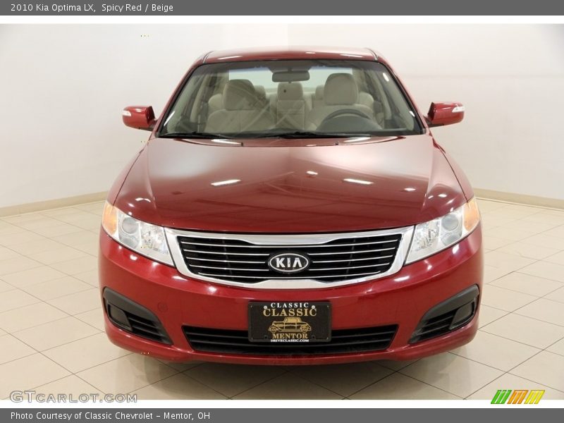 Spicy Red / Beige 2010 Kia Optima LX