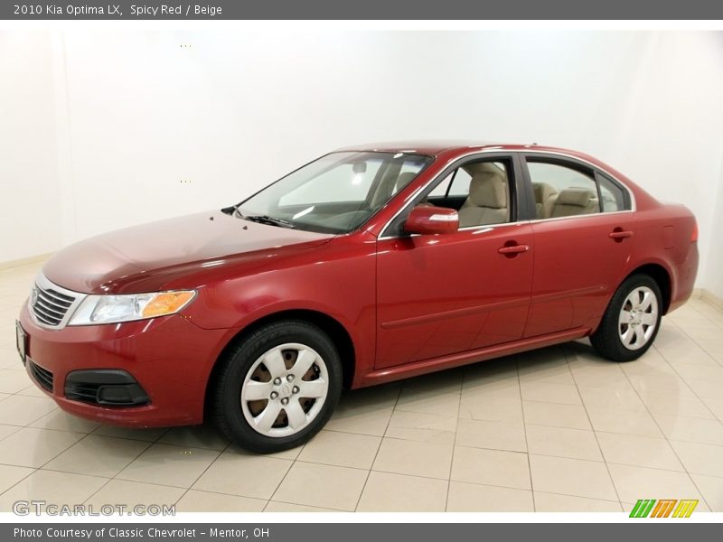 Spicy Red / Beige 2010 Kia Optima LX