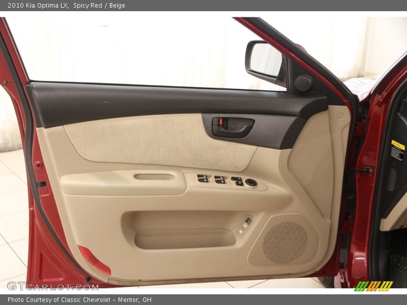 Spicy Red / Beige 2010 Kia Optima LX