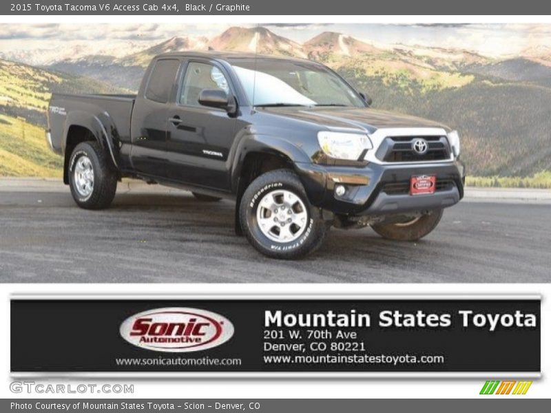 Black / Graphite 2015 Toyota Tacoma V6 Access Cab 4x4
