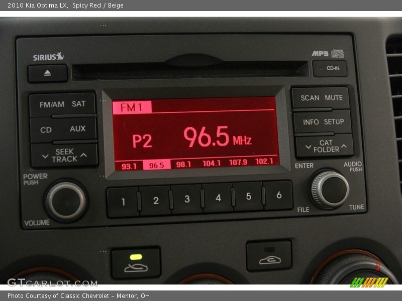 Spicy Red / Beige 2010 Kia Optima LX