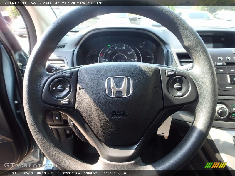 Mountain Air Metallic / Black 2014 Honda CR-V LX AWD
