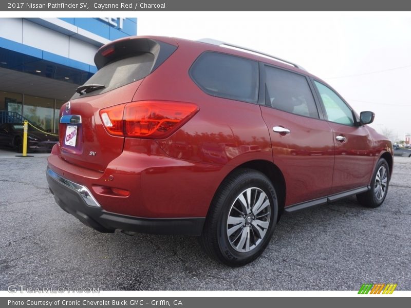 Cayenne Red / Charcoal 2017 Nissan Pathfinder SV