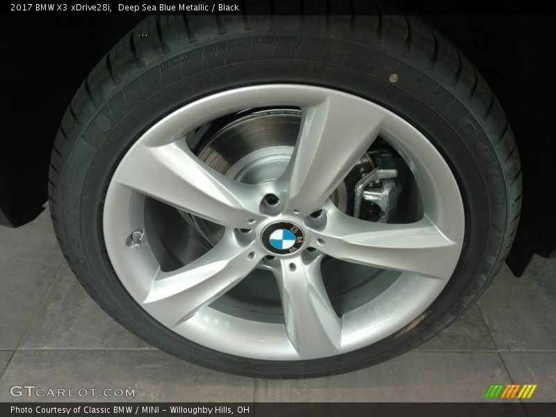 Deep Sea Blue Metallic / Black 2017 BMW X3 xDrive28i