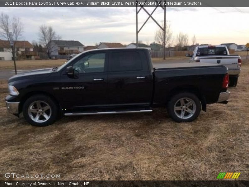 Brilliant Black Crystal Pearl / Dark Slate Gray/Medium Graystone 2011 Dodge Ram 1500 SLT Crew Cab 4x4