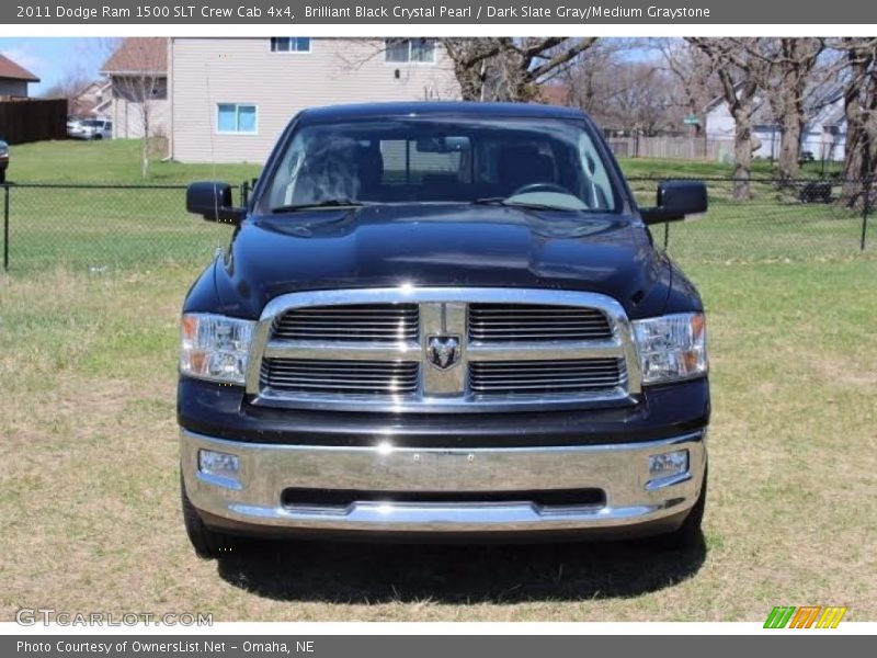 Brilliant Black Crystal Pearl / Dark Slate Gray/Medium Graystone 2011 Dodge Ram 1500 SLT Crew Cab 4x4