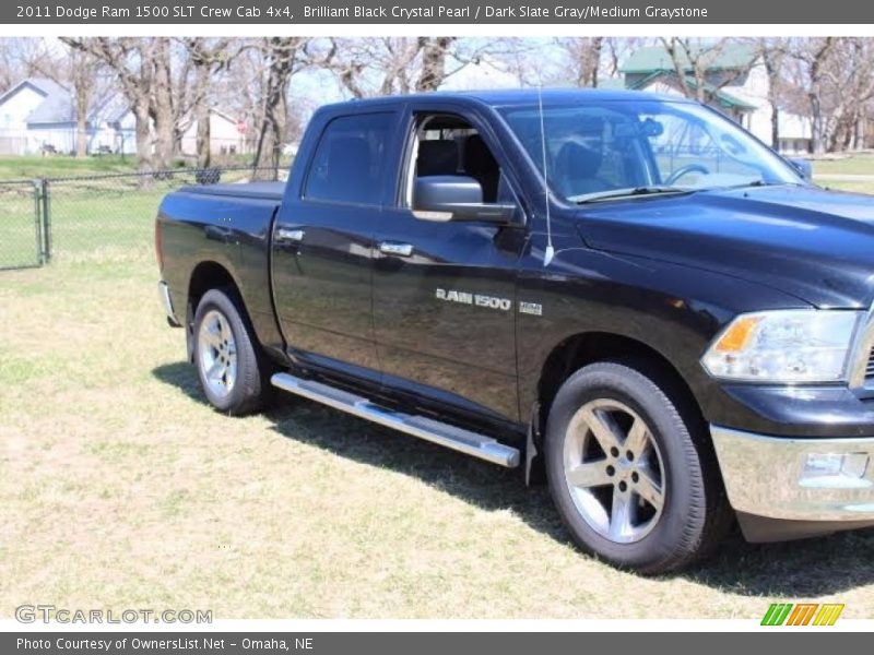 Brilliant Black Crystal Pearl / Dark Slate Gray/Medium Graystone 2011 Dodge Ram 1500 SLT Crew Cab 4x4