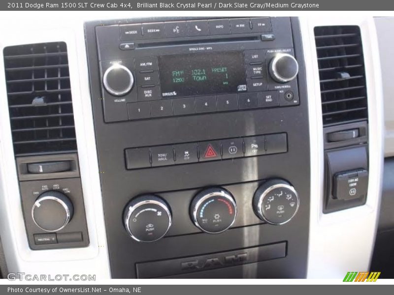 Brilliant Black Crystal Pearl / Dark Slate Gray/Medium Graystone 2011 Dodge Ram 1500 SLT Crew Cab 4x4