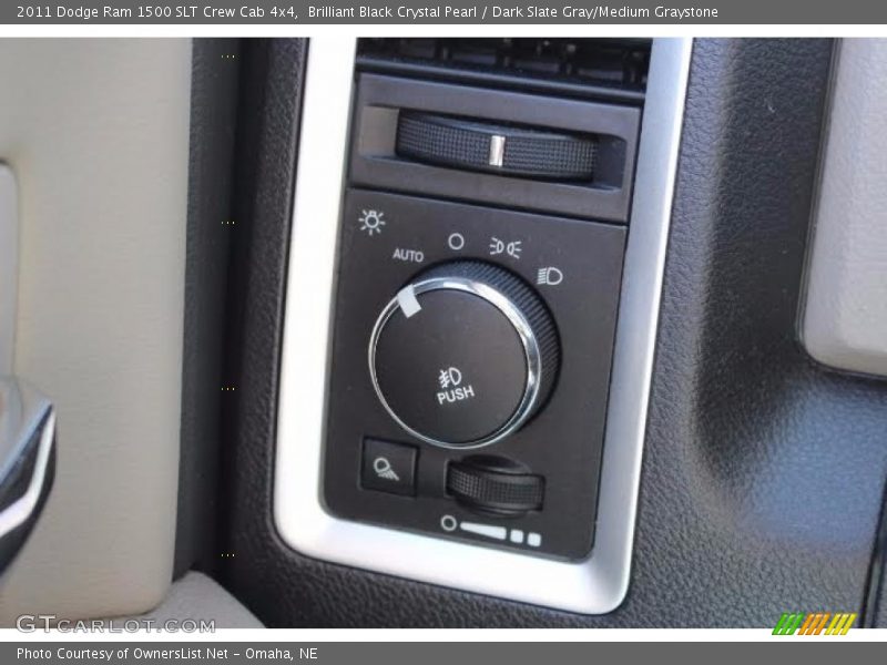 Brilliant Black Crystal Pearl / Dark Slate Gray/Medium Graystone 2011 Dodge Ram 1500 SLT Crew Cab 4x4