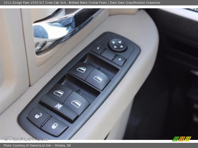 Brilliant Black Crystal Pearl / Dark Slate Gray/Medium Graystone 2011 Dodge Ram 1500 SLT Crew Cab 4x4