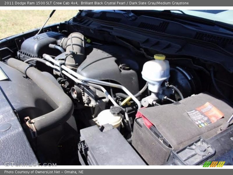 Brilliant Black Crystal Pearl / Dark Slate Gray/Medium Graystone 2011 Dodge Ram 1500 SLT Crew Cab 4x4