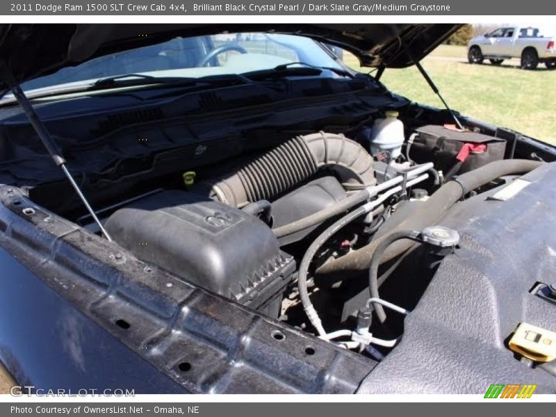 Brilliant Black Crystal Pearl / Dark Slate Gray/Medium Graystone 2011 Dodge Ram 1500 SLT Crew Cab 4x4