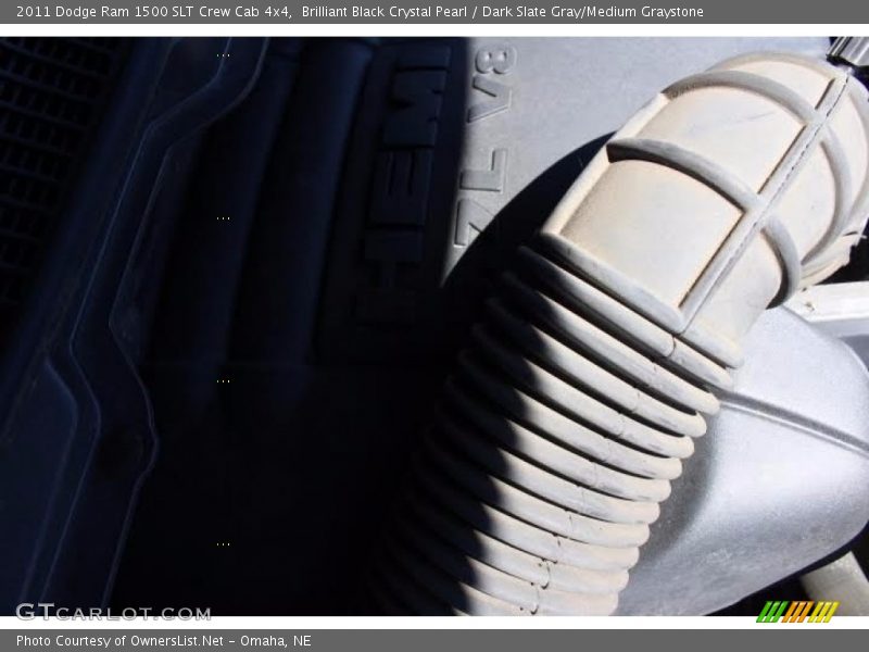 Brilliant Black Crystal Pearl / Dark Slate Gray/Medium Graystone 2011 Dodge Ram 1500 SLT Crew Cab 4x4