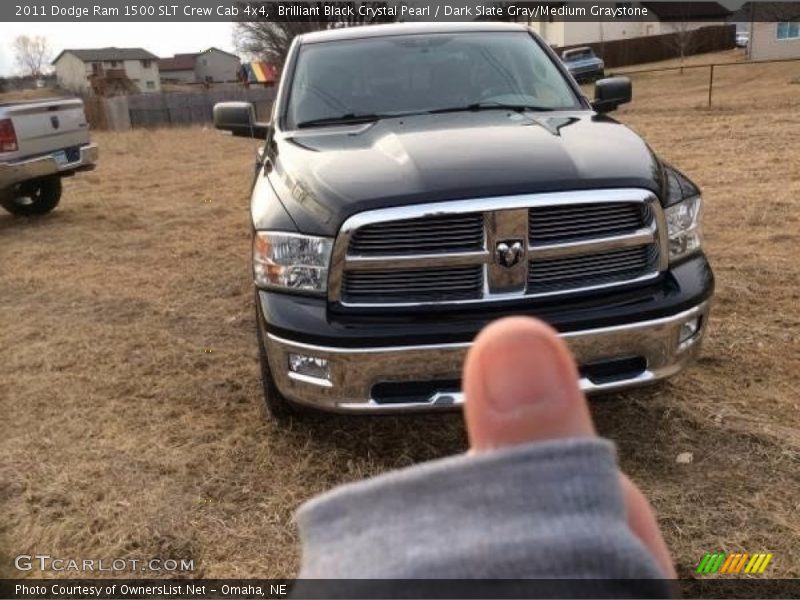 Brilliant Black Crystal Pearl / Dark Slate Gray/Medium Graystone 2011 Dodge Ram 1500 SLT Crew Cab 4x4