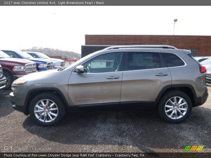 Light Brownstone Pearl / Black 2017 Jeep Cherokee Limited 4x4