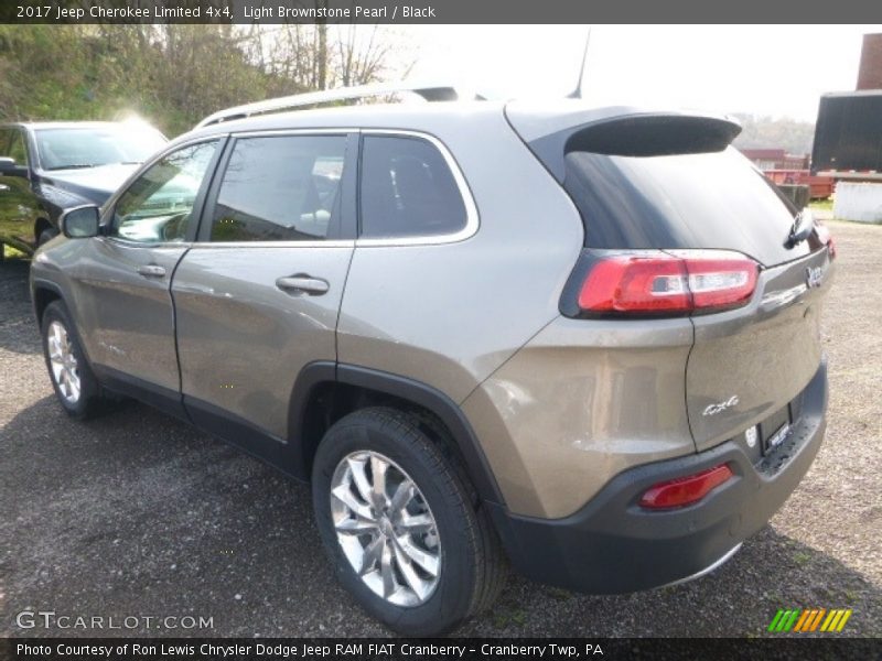 Light Brownstone Pearl / Black 2017 Jeep Cherokee Limited 4x4