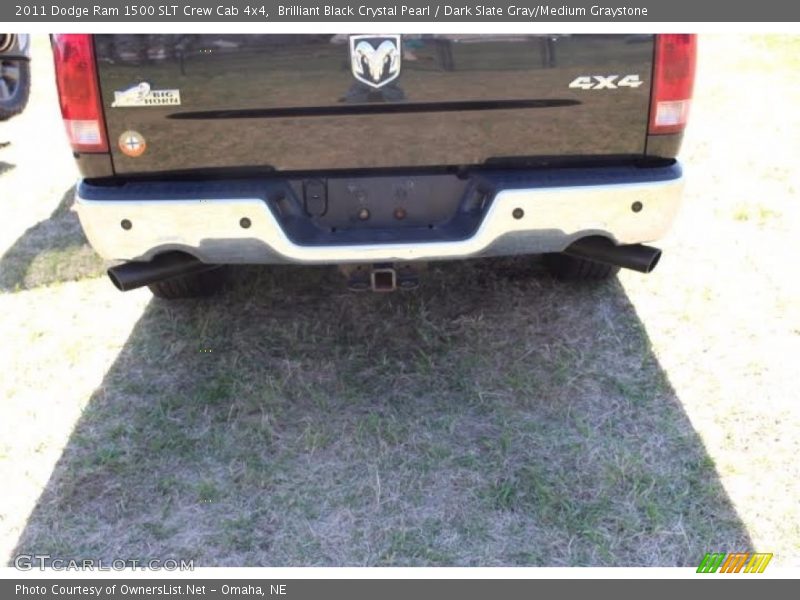 Brilliant Black Crystal Pearl / Dark Slate Gray/Medium Graystone 2011 Dodge Ram 1500 SLT Crew Cab 4x4