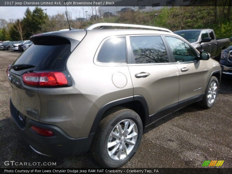 Light Brownstone Pearl / Black 2017 Jeep Cherokee Limited 4x4