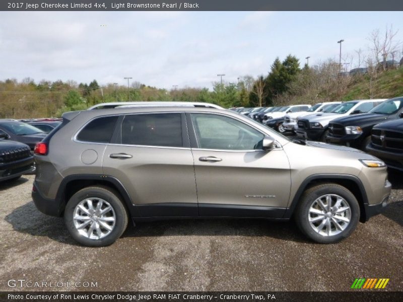 Light Brownstone Pearl / Black 2017 Jeep Cherokee Limited 4x4